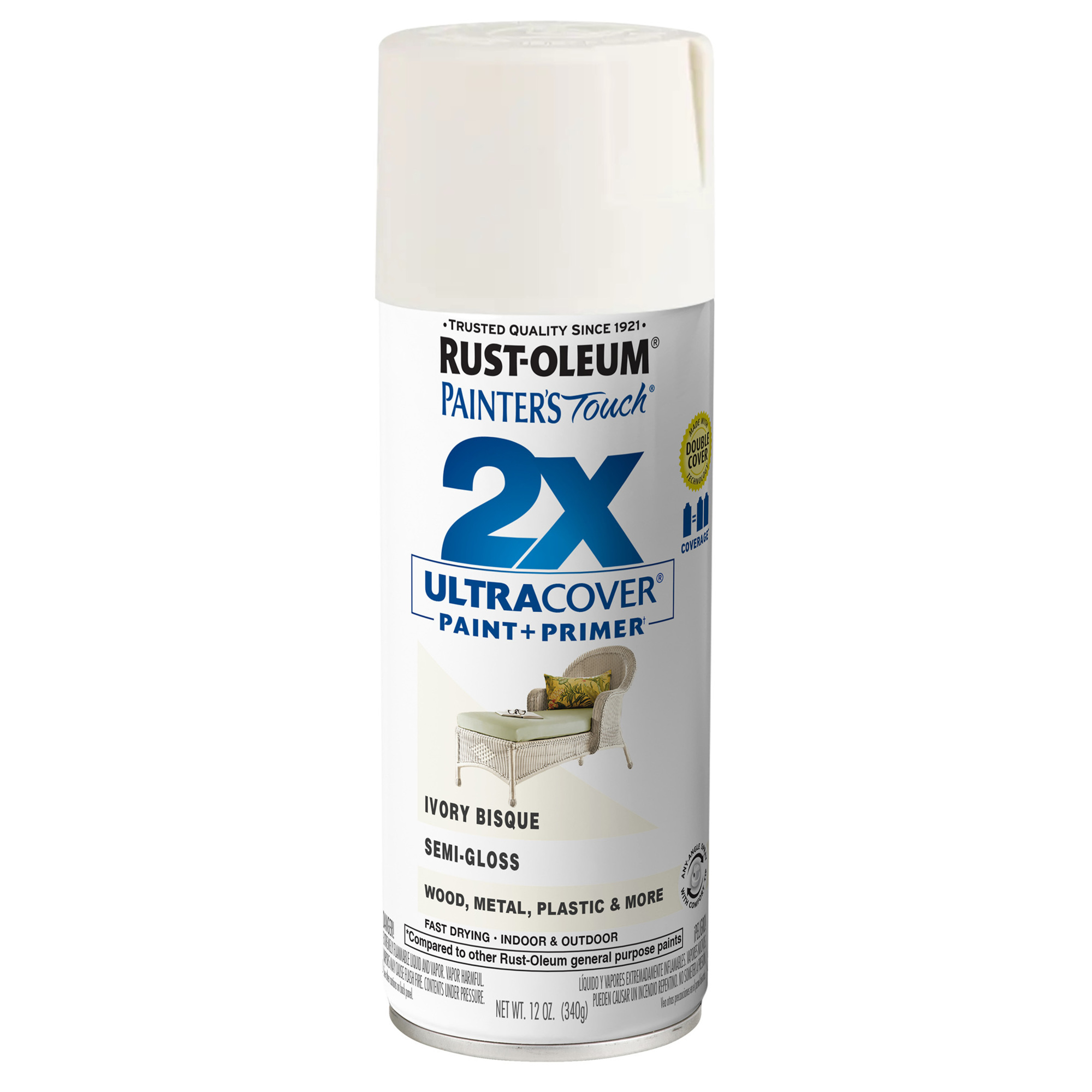 Rust-Oleum Painter's Touch 2X Spray Paint - Semi-Gloss Ivory Bisque, 12 Oz., 6-Pk., Model# 249860DS